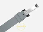 F.P. Journe Élégante Mamco Edition Siyah-Gri Kadran Gri Kordon Super Clone ETA - Titanyum Katlanır Klips İç Mekanizma Profili — Kadran ve Bezel Görünümü
