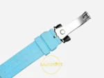 F.P. Journe Élégante Titalyt Siyah-Gri Kadran Mavi Kordon Super Clone ETA - Titanyum Katlanır Klips İç Mekanizma Profili — Kadran ve Bezel Görünümü