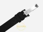 F.P. Journe Élégante Titalyt Siyah-Gri Kadran Siyah Kordon Super Clone ETA - F.P. Journe Invenit et Fecit İç Klips Gravürü Makrosu — Kadran ve Bezel Görünümü