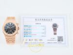 Audemars Piguet CUSTOM MODDED Royal Oak Chrono 26240OR 41mm RG/RG DDF Factory 41mm Gece Fosfor (Super-LumiNova) ve Kadran Detay — Kadran ve Bezel Görünümü