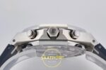 Audemars Piguet Royal Oak Chrono 26240 SS DDF Blue Dial DDF Factory 41mmx12.4mm Sağ Yan Kurma Tepesi ve Kasa Koruma Detayı Super — Kadran ve Bezel Görünümü