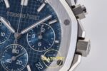 Audemars Piguet Royal Oak Chrono 26240 SS DDF Blue Dial DDF Factory 41mmx12.4mm Yatay Kasa, Bezel ve Kordon Bütünlüğü Super Clone — Kadran ve Bezel Görünümü