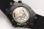 Audemars Piguet Royal Oak Offshore Diver 15706 Forged Carbon JF APS Factory 42mmx14mm Gece Fosfor (Super-LumiNova) ve Kadran — Kadran ve Bezel Görünümü