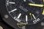 Audemars Piguet Royal Oak Offshore Diver 15706 Forged Carbon JF APS Factory 42mmx14mm Yatay Kasa, Bezel ve Kordon Bütünlüğü Super — Kadran ve Bezel Görünümü