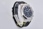 Audemars Piguet Royal Oak Chrono 26240 SS DDF Black Dial DDF Factory 41mmx12.4mm Sağ 45 Derece Çapraz Kasa ve Kurma Tepesi — Kadran ve Bezel Görünümü