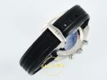 Omega OMG - SpeedMaster Snoopy Apollo SS/NY White Rubber ZF Factory 42mm Orijinal Toka Kilidi ve Kordon İç Detayı Super Clone ETA — Kadran ve Bezel Görünümü