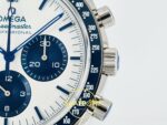 Omega OMG - SpeedMaster Snoopy 50th Anni. SS/NY Wht/Blu ZF Factory 42mm Yatay Kasa, Bezel ve Kordon Bütünlüğü Super Clone ETA Saat — Kadran ve Bezel Görünümü