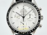 Omega OMG- SpeedMaster Snoopy Apollo SS/NY White SMF A3861 ZF Factory 42mm Kadran İndeks ve İbre Detay Yakın Çekim Super Clone — Kadran ve Bezel Görünümü