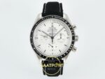 Omega OMG- SpeedMaster Snoopy Apollo SS/NY White SMF A3861 ZF Factory 42mm Ön Cephe Kadran ve Kasa Görünümü Super Clone ETA Saat — Kadran ve Bezel Görünümü