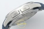 Patek Philippe Aquanaut 5164G SS ZF Blue Dial on ZF Factory Aktif Hacking Saniye Durdurma 40mm Sağ Yan Kurma Tepesi ve Kasa — Kadran ve Bezel Görünümü