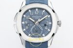 Patek Philippe Aquanaut 5164G SS ZF Blue Dial on ZF Factory Aktif Hacking Saniye Durdurma 40mm Sol 45 Derece Çapraz Kasa ve Bezel — Kadran ve Bezel Görünümü