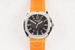 Patek Philippe Aquanaut 5167 SS BBF Gray Dial on BBF Factory Aktif Hacking Saniye Durdurma 40mm Ön Cephe Kadran ve Kasa Görünümü — Kadran ve Bezel Görünümü