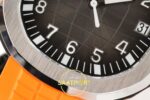 Patek Philippe Aquanaut 5167 SS BBF Gray Dial on BBF Factory Aktif Hacking Saniye Durdurma 40mm Yatay Kasa, Bezel ve Kordon — Kadran ve Bezel Görünümü