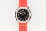 Patek Philippe Aquanaut 5167 SS Singapore BBF Gray Dial BBF Factory Aktif Hacking Saniye Durdurma 40mm Ön Cephe Kadran ve Kasa — Kadran ve Bezel Görünümü