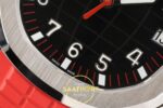 Patek Philippe Aquanaut 5167 SS Singapore BBF Gray Dial BBF Factory Aktif Hacking Saniye Durdurma 40mm Yatay Kasa, Bezel — Kadran ve Bezel Görünümü