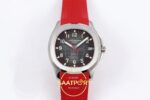 Patek Philippe Aquanaut 5167A SS ZF Gray Dial on ZF Factory Aktif Hacking Saniye Durdurma 40mm Kadran İndeks ve İbre Detay Yakın — Kadran ve Bezel Görünümü