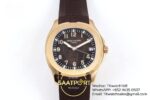 Patek Philippe Aquanaut 5167R RG ZF Brown Dial on ZF Factory Aktif Hacking Saniye Durdurma 40mm Kadran İndeks ve İbre Detay Yakın — Kadran ve Bezel Görünümü