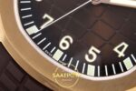 Patek Philippe Aquanaut 5167R RG ZF Brown Dial on ZF Factory Aktif Hacking Saniye Durdurma 40mm Yatay Kasa, Bezel ve Kordon — Kadran ve Bezel Görünümü