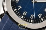 Patek Philippe Aquanaut 5168 SS BBF Blue Dial on BBF Factory Aktif Hacking Saniye Durdurma 42mm Yatay Kasa, Bezel ve Kordon — Kadran ve Bezel Görünümü