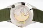 Patek Philippe Aquanaut 5168 SS BBF Green Dial on BBF Factory Aktif Hacking Saniye Durdurma 42mm Arka Kapak Gravür ve Aktif — Kadran ve Bezel Görünümü