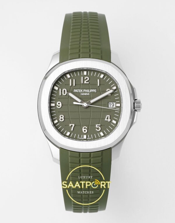 Patek Philippe Aquanaut 5168G 42mm SS APWF Green Dial APS Factory Aktif Hacking Saniye Durdurma 42mm Ön Cephe Kadran ve Kasa