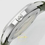 Patek Philippe Aquanaut 5168G 42mm SS APWF Green Dial APS Factory Aktif Hacking Saniye Durdurma 42mm Sağ Yan Kurma Tepesi ve Kasa — Kadran ve Bezel Görünümü