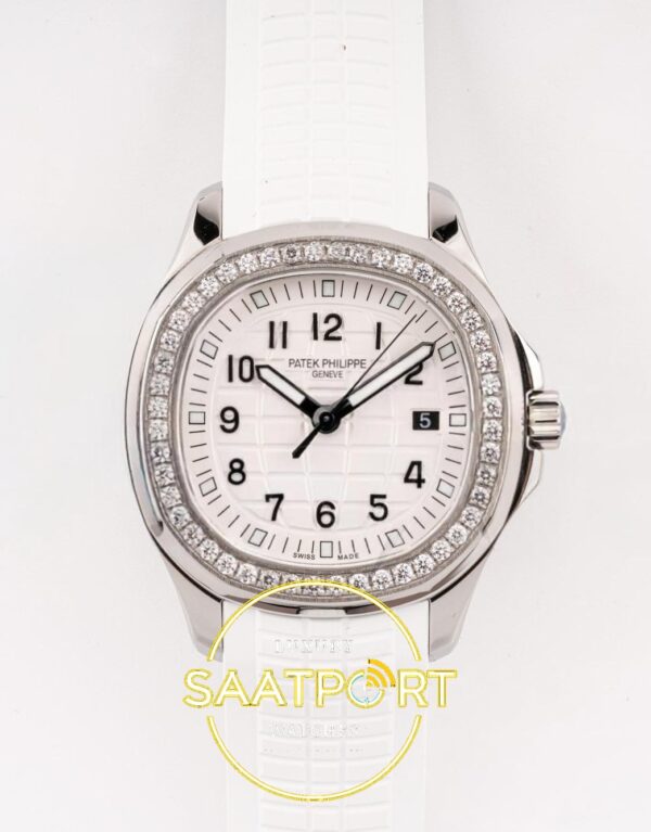 Patek Philippe Aquanaut 5267 SS PPF White Textured Dial PPF Factory Aktif Hacking Saniye Durdurma 38.8mm Ön Cephe Kadran ve Kasa