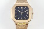 Patek Philippe Cubitus 5821 RG GRF Blue Dial on RG ZF Factory 45mm Kadran İndeks ve İbre Detay Yakın Çekim Super Clone ETA Saat — Kadran ve Bezel Görünümü