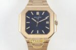 Patek Philippe Cubitus 5821 RG GRF Blue Dial on RG ZF Factory 45mm Ön Cephe Kadran ve Kasa Görünümü Super Clone ETA Saat — Kadran ve Bezel Görünümü