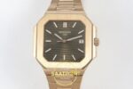 Patek Philippe Cubitus 5821 RG GRF Brown Dial on RG ZF Factory 45mm Kadran İndeks ve İbre Detay Yakın Çekim Super Clone ETA Saat — Kadran ve Bezel Görünümü