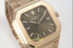 Patek Philippe Cubitus 5821 RG GRF Brown Dial on RG ZF Factory 45mm Sol 45 Derece Çapraz Kasa ve Bezel Profili Super Clone ETA — Kadran ve Bezel Görünümü