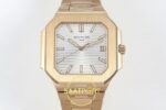 Patek Philippe Cubitus 5821 RG GRF Silver Dial on RG ZF Factory 45mm Ön Cephe Kadran ve Kasa Görünümü Super Clone ETA Saat — Kadran ve Bezel Görünümü