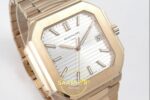 Patek Philippe Cubitus 5821 RG GRF Silver Dial on RG ZF Factory 45mm Sol 45 Derece Çapraz Kasa ve Bezel Profili Super Clone ETA — Kadran ve Bezel Görünümü