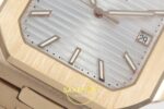 Patek Philippe Cubitus 5821 RG GRF Silver Dial on RG ZF Factory 45mm Yatay Kasa, Bezel ve Kordon Bütünlüğü Super Clone ETA Saat — Kadran ve Bezel Görünümü
