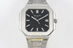 Patek Philippe Cubitus 5821 SS GRF Black Dial on SS ZF Factory 45mm Ön Cephe Kadran ve Kasa Görünümü Super Clone ETA Saat — Kadran ve Bezel Görünümü