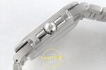 Patek Philippe Cubitus 5821 SS GRF Black Dial on SS ZF Factory 45mm Sağ Yan Kurma Tepesi ve Kasa Koruma Detayı Super Clone ETA — Kadran ve Bezel Görünümü