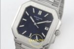 Patek Philippe Cubitus 5821 SS GRF Blue Dial on SS ZF Factory 45mm Sağ 45 Derece Çapraz Kasa ve Kurma Tepesi Profili Super Clone — Kadran ve Bezel Görünümü