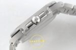 Patek Philippe Cubitus 5821 SS GRF Blue Dial on SS ZF Factory 45mm Sağ Yan Kurma Tepesi ve Kasa Koruma Detayı Super Clone ETA Saat — Kadran ve Bezel Görünümü