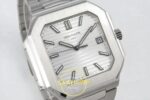 Patek Philippe Cubitus 5821 SS GRF Silver Dial on SS ZF Factory 45mm Sol 45 Derece Çapraz Kasa ve Bezel Profili Super Clone ETA — Kadran ve Bezel Görünümü