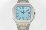 Patek Philippe Cubitus 5821 SS GRF Tiffany Blue Dial on ZF Factory 45mm Ön Cephe Kadran ve Kasa Görünümü Super Clone ETA Saat — Kadran ve Bezel Görünümü