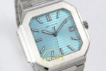 Patek Philippe Cubitus 5821 SS GRF Tiffany Blue Dial on ZF Factory 45mm Sol 45 Derece Çapraz Kasa ve Bezel Profili Super Clone — Kadran ve Bezel Görünümü