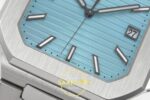 Patek Philippe Cubitus 5821 SS GRF Tiffany Blue Dial on ZF Factory 45mm Yatay Kasa, Bezel ve Kordon Bütünlüğü Super Clone ETA Saat — Kadran ve Bezel Görünümü