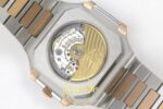 Patek Philippe Cubitus 5821 SS/RG GRF Brown Dial on SS/RG ZF Factory 45mm Arka Kapak Gravür ve Super Clone Mekanizma Görünümü — Kadran ve Bezel Görünümü