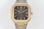 Patek Philippe Cubitus 5821 SS/RG GRF Brown Dial on SS/RG ZF Factory 45mm Kadran İndeks ve İbre Detay Yakın Çekim Super Clone ETA — Kadran ve Bezel Görünümü