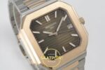 Patek Philippe Cubitus 5821 SS/RG GRF Brown Dial on SS/RG ZF Factory 45mm Sol 45 Derece Çapraz Kasa ve Bezel Profili Super Clone — Kadran ve Bezel Görünümü
