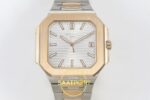 Patek Philippe Cubitus 5821 SS/RG GRF Silver Dial on SS/RG ZF Factory 45mm Ön Cephe Kadran ve Kasa Görünümü Super Clone ETA Saat — Kadran ve Bezel Görünümü