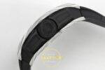 Richard Mille 01 Yohan Blake White NTPT RF on Black ZF Factory 43mmx13.5mm Sağ Yan Kurma Tepesi ve Kasa Koruma Detayı Super Clone — Kadran ve Bezel Görünümü