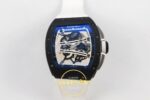 Richard Mille AVF RM061 Black Ceramic Black/White Inner Bezel White ZF Factory 43mmx14.5mm Ön Cephe Kadran ve Kasa Görünümü Super — Kadran ve Bezel Görünümü