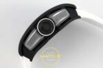 Richard Mille AVF RM061 Black Ceramic Black/White Inner Bezel White ZF Factory 43mmx14.5mm Sağ Yan Kurma Tepesi ve Kasa Koruma — Kadran ve Bezel Görünümü