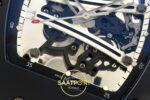 Richard Mille AVF RM061 Black Ceramic Black/White Inner Bezel White ZF Factory 43mmx14.5mm Yatay Kasa, Bezel ve Kordon Bütünlüğü — Kadran ve Bezel Görünümü